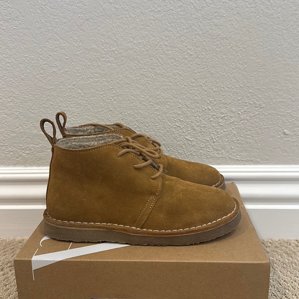 Zara Boys Shearling Suede Boots